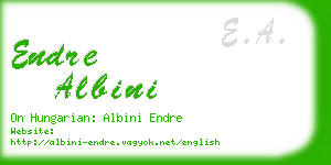 endre albini business card
